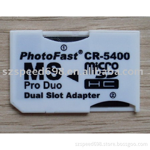 two interfaces micro sd to memory stick pro duo adapter